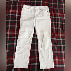 J. Crew Men's Straight White Jeans